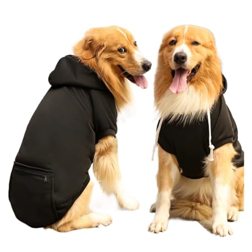 Hunde-Wintermantel, Haustierjacke, kariert, wendbar, für kaltes Wetter, Hundekleidung, passend für kleine, mittelgroße und große Hunde (Schwarz, Größe XXL (7–9 kg))