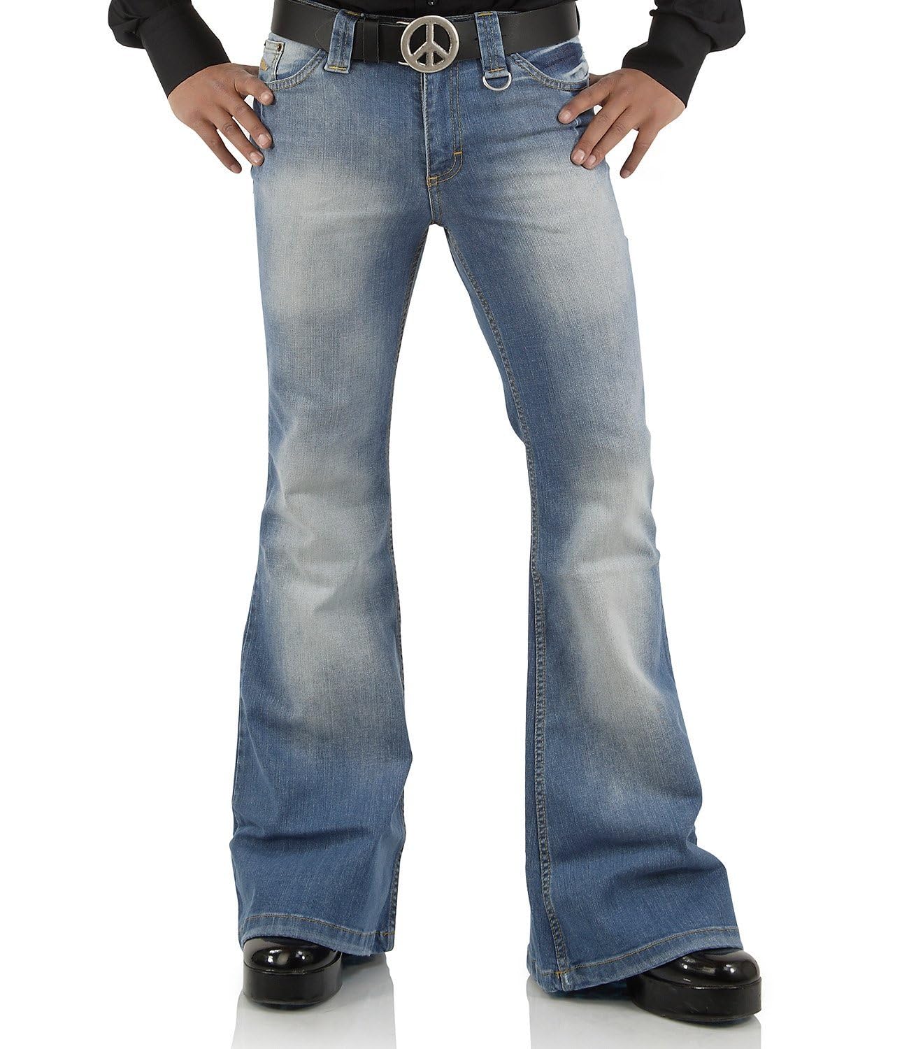 Comycom Jeans mit Schlag verwaschen Star Blue 72 hellblau 31/32