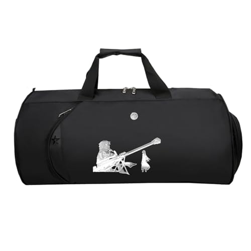 Swo-rd Art Onli-ne Sporttasche Klein, Groß Wasserdicht Sporttasche, Tote Bag füR Sport Reisen Gym Urlaub Flugzeug(Black 22)