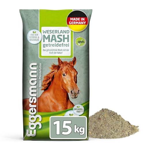 Eggersmann Weserland Mash getreidefrei - Verdauungsförderndes Pferdefutter für Stoffwechselprobleme - 15 kg Sack