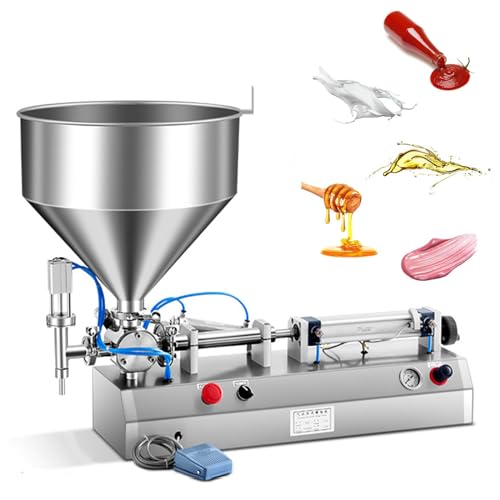 lwjunmm Füllmaschine Flüssigkeit 5 ML-3000ML 50（kw） Liquid Filling Machine Abfüller Flüssigkeitsabfüllmaschine,10-100ML