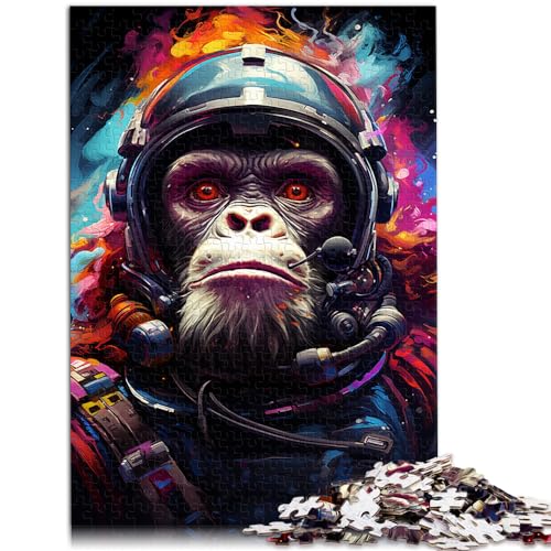 Puzzle zum Ausmalen, Pilot-Orang-Utan, 1000-teiliges Puzzle für Erwachsene, Holzpuzzle für Erwachsene und Familien, 1000 Teile (50 x 75 cm)