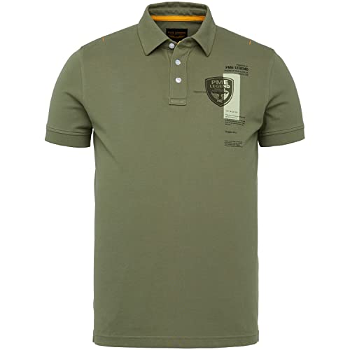 PME Legend Polo-shirt Short Sleeve Polo Stretch Pique Grün Herren