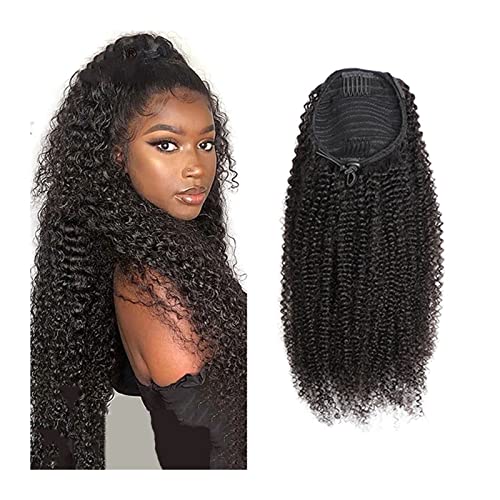 Pferdeschwanz Haarverlängerung Kinky Curly Wave Drawstring Ponytail Extension Brazilian Human Hair Clip In Curly Ponytail hairpieces Remy Natural black Drawstring Ponytail Ponytail Perücke Täglich Flu