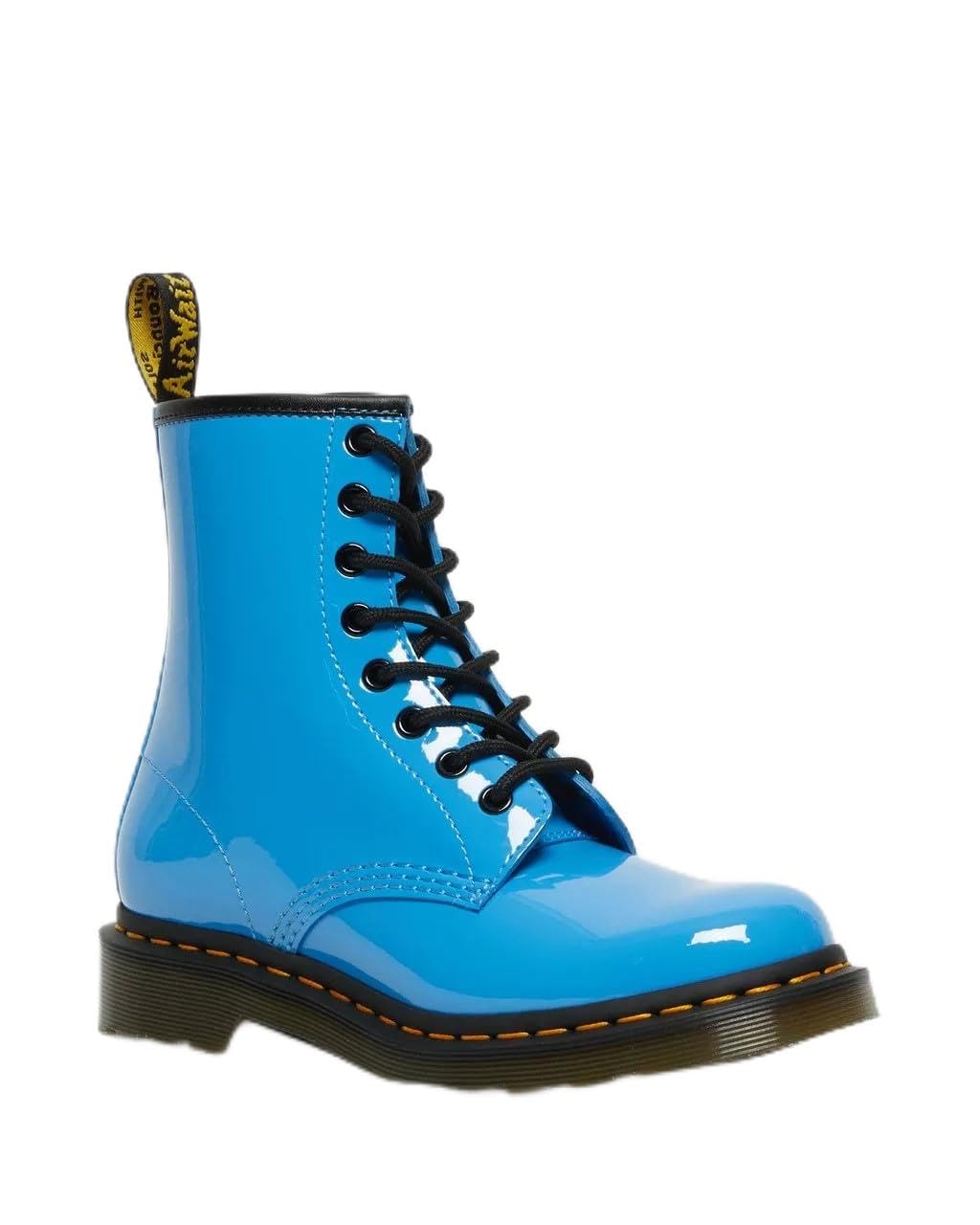 Dr. Martens 1460 W Patent Mid Blue Damen Schnürstiefel in Blau, Größe 39