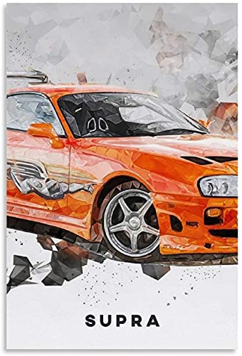 DIY 5d Diamant Malerei Kristall Strass Painting Car Supra Fast And Furious JDM Stickerei Bilder Kunst Handwerk FüR Erwachsene Und Kinder 15.7"x19.7"(40x50cm) Kein Rahmen