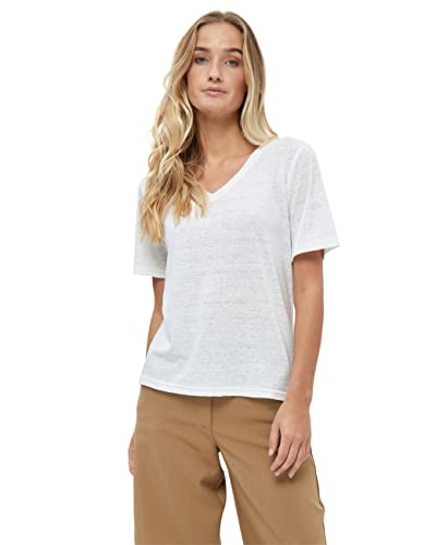 Peppercorn Marina V-Ausschnitt T-Shirt | Tshirt Damen In Weiß | Frühling Bluse Damen | Größe Xl