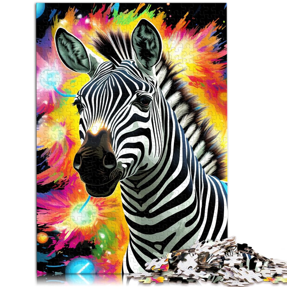 Puzzle | Puzzles Bunte Zebras Puzzle 1000 Teile Holzpuzzle Spielzeug Puzzles Lernspiele Stressabbau Puzzles 1000 Stück (50x75cm)