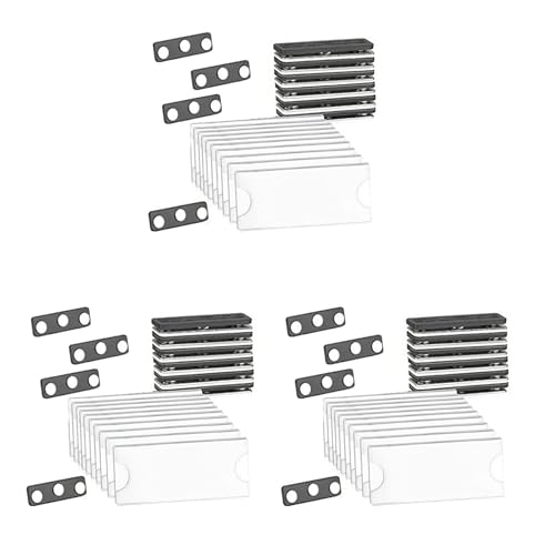 Torribala Magnetisches Namensschild-Set, Magnetische Ausweishalter mit 3 Starken Magneten, Firmennamensschild/Ausweis-Set mit 30 StüCk