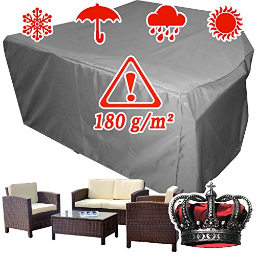 winterfeste LUXUS Gartenmöbel Lounge Möbel Set Schutzhülle Hülle Haube Plane Abdeckung Abdeckplane 146x146x80 cm