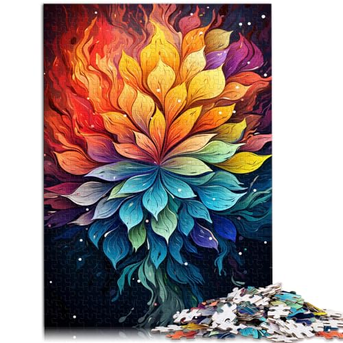 Puzzle zum Malen von Blumen, 1000 Puzzles für Erwachsene, Holzpuzzle, Spaß für Aktivitäten zu Hause, Geburtstagsgeschenk, Reisegeschenk, 1000 Teile (50 x 75 cm)