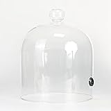 Glas-Cloche-Kuppel für Lebensmittel, Getränke, Glas-Display, Rauchen, Cloche, Cocktails, Rauch-Ei, Zubehör, 20 x 23 cm