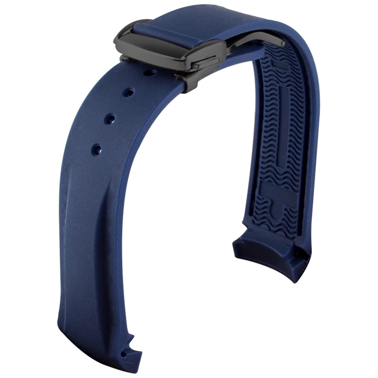 NEYENS Gummi-Uhrenarmband für Omega Seamaster Uhrenarmbänder mit Faltschnalle, 20 mm / 22 mm, gebogenes Ende, Silikon-Armbänder, 19 mm, Achat