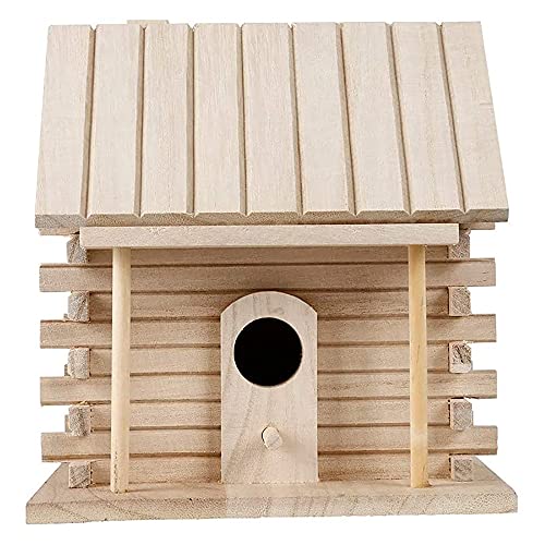 ANCLLO Vogelhaus Vögel Ruheplatz Holz Vogelkasten Vogelnest draußen Holz Vogelhaus Hängende Vogelnest Hängen Vogelfutterhaus Dekoration