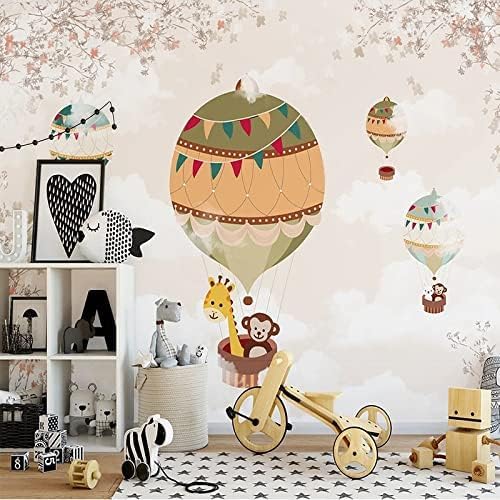 XLMING Einfaches Kinderzimmer Heißluftballon Himmel Mädchenzimmer 3D Tapete Home Dekoration Wohnzimmer Sofa Schlafzimmer Tv Hintergrund Wand-350cm×256cm