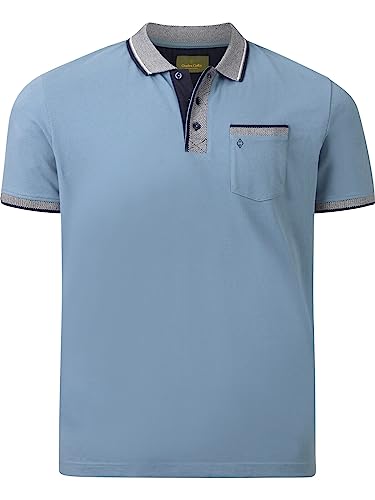 Charles Colby Herren Poloshirt Earl Colga hellblau 5XL (XXXXXL) - 72/74