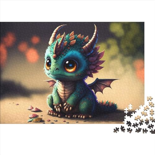 Baby-Drache für Erwachsene, schwierige Puzzles 1000 Teile für Erwachsene, schwierige Puzzles als Geschenke für die ganze Familie und die (Größe 75x50cm)