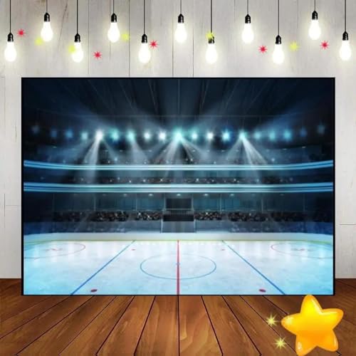 Hockey fußball fußball baseballstadion eisbahn bühne licht glänzend Hintergrund Geburtstag Hintergrund Dekoration Foto Party 210X150cm