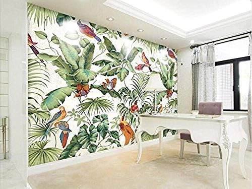 XLMING Handgemalter Vogel Blume Klassisch Dekoration Einfach 3D Tapeten Home Esszimmer Sofa Schlafzimmer Wohnzimmer TV Hintergrund-300cm×210cm