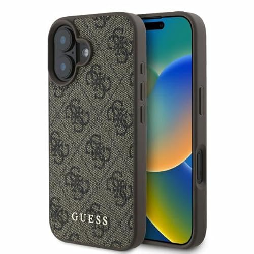 CG Mobile Guess GUHCP16SG4GFBR Hülle für iPhone 16 6.1" braun hardcase 4G Classic