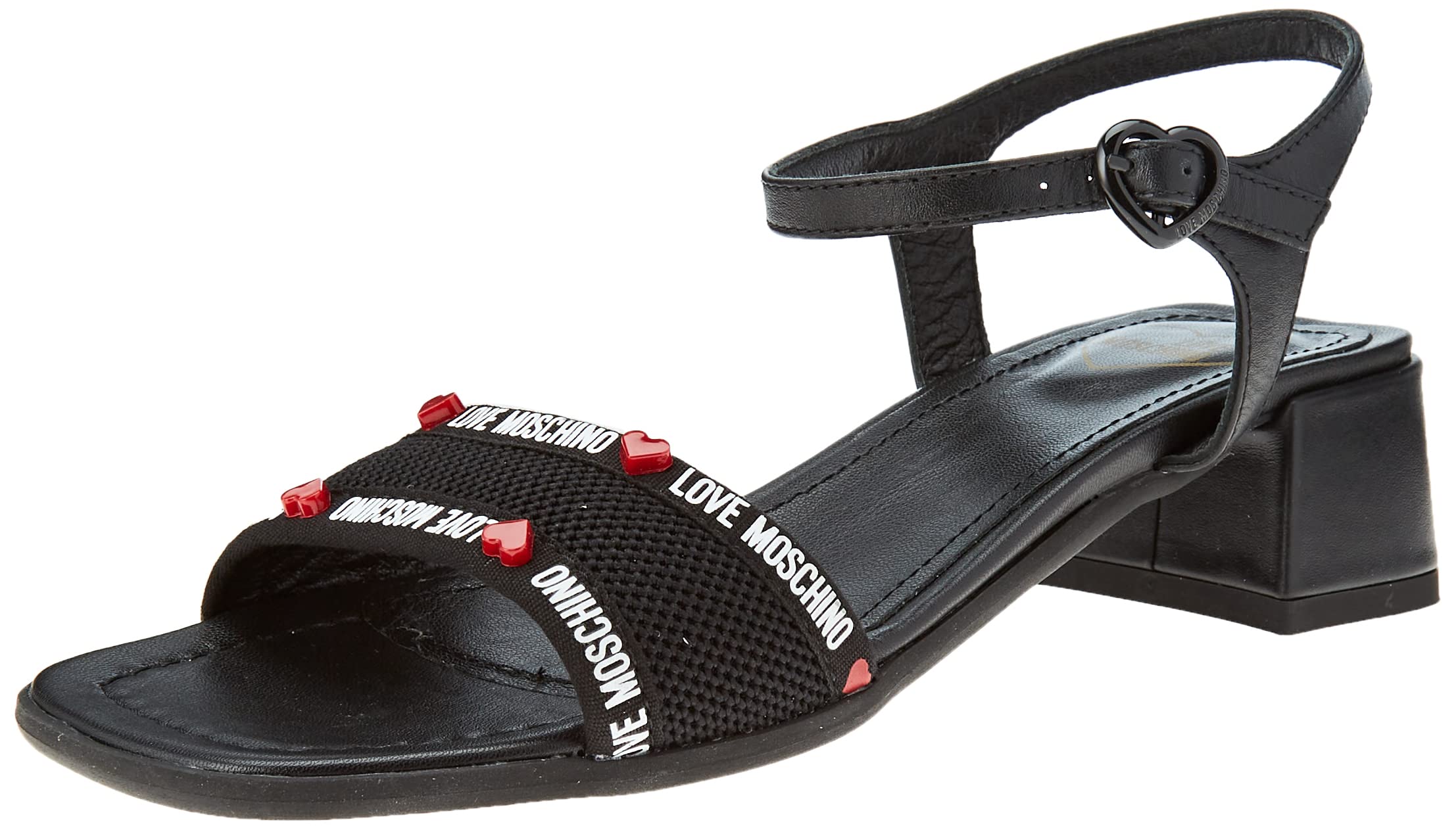 Love Moschino Damen Ja16414G0GIP5000 Absatz-Sandalen, Schwarz, 35 EU