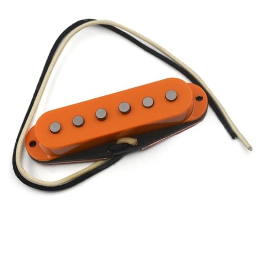 Gitarren-Tonabnehmer Gitarren-Steg-Tonabnehmer Imitieren Den Klang Des Brücken-Tonabnehmers Mit Versetztem Pol Und Schwarzem Basismagneten Für E-Gitarre (Color : Orange Cover)