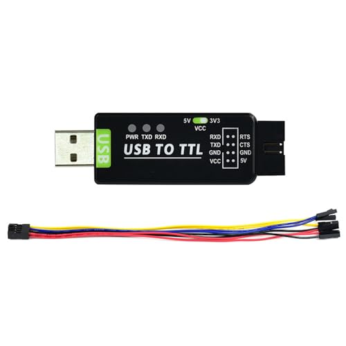 Qsvbeeqj Industrielle USB-auf-TTL-Seriellen-Adapter, Modulkabel, USB-zu-TTL-Konverter, Chip-Serien-Port-Debugging-Kabel