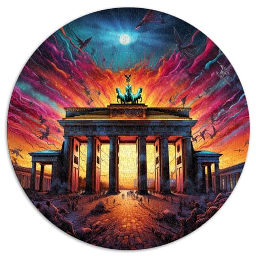 Spielgeschenk Puzzle Brandenburger Tor Deutschland Puzzle für Erwachsene 1000 Teile 67,5 x 67,5 cm Familienpuzzle Geschenk Familienpuzzlespiel Geburtstagsgeschenke