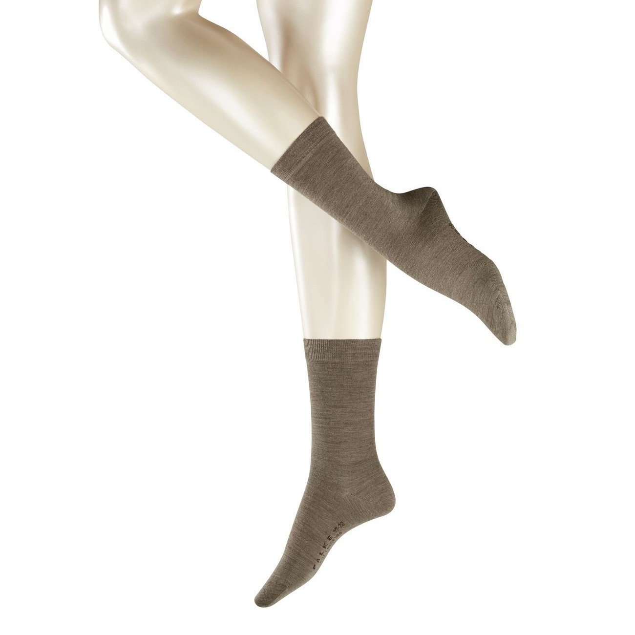 FALKE Damen Softmerino Socken Merino Wolle Baumwolle Schwarz Grau Mehr Farben Damen Dünne Leichte Warme Einfarbig Wadenlange Socken für Sommer oder Winter Arbeit oder Casual Looks 1 Paar, Grau, 39-40