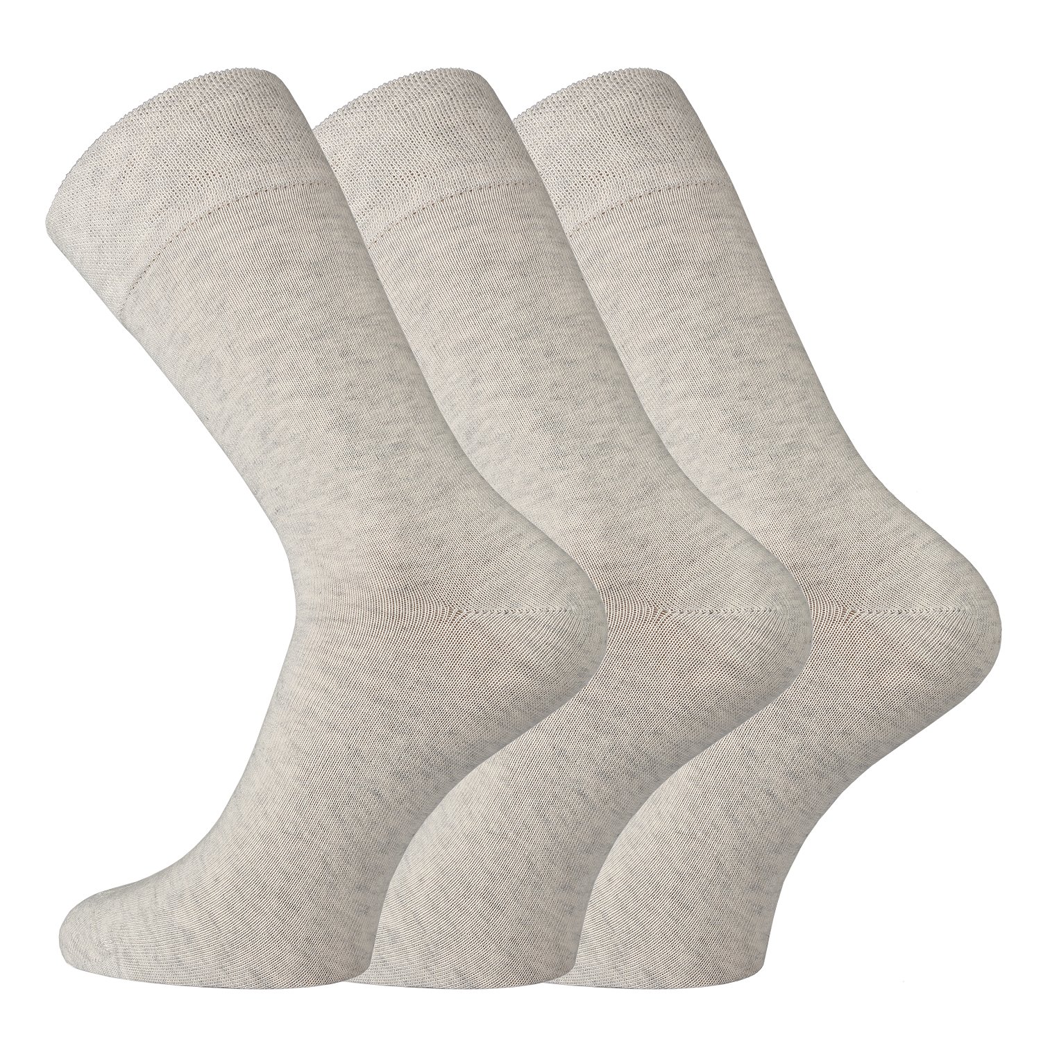 TippTexx24 6/12 Paar Wellnes-Socken aus Bio-Baumwolle mit Anti-Loch-Garantie - Socken für eine bessere Welt(Naturmelange = 12 Paar, 39/42)