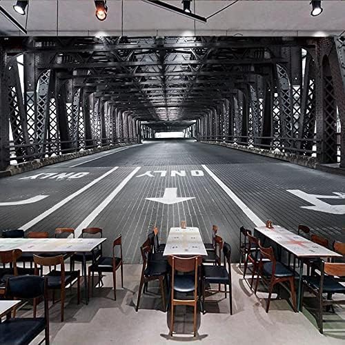 XLMING Raumerweiterung Eisenbrücke Dekoration Restaurant Cafe 3D Tapete Home Dekoration Wohnzimmer Sofa Schlafzimmer Tv Hintergrund Wand-430cm×300cm