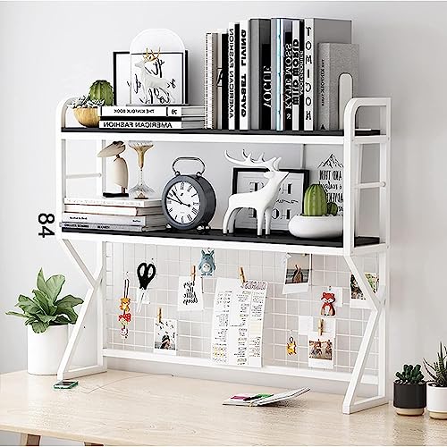 QYZUJIKL Bücherregal Desktop-Bücherregal-Organizer Schmiedeeisen-Bücherregal Multifunktionales kleines Schreibtisch-Desktop-Bücherregal