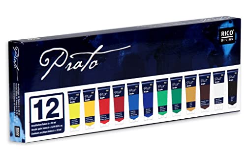 Rico Design Prato Special Edition Acrylfarben, 12 Tuben ? 22ml