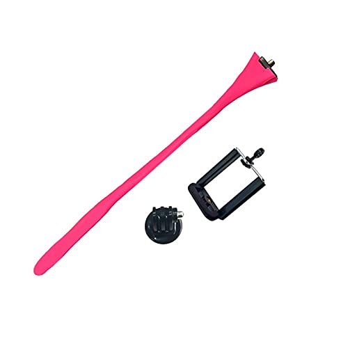 SCRUBY Flexibles Selfie-Stick-Einbeinstativ, Affen-Halterung für iPhone, Kamera, Handy, Auto, Fahrrad (rot)