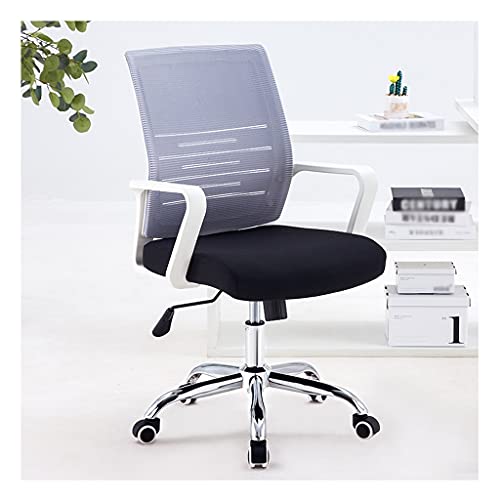 Bürostühle für Zuhause Bürostuhl Ergonomischer Schreibtischstuhl aus Netzgewebe mit Lordosenstütze, Armlehne, mittlere Rückenlehne, rollender, drehbarer, verstellbarer Arbeitsstuhl Schreibtischstuhl