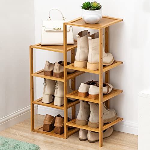 Schuhregal, vertikaler, platzsparender, stabiler Schuh-Organizer, schmaler Schuh-Organizer für den Eingangsbereich für das Wohnzimmer im Wohnheim, freistehendes Schuhregal (Primärfarbe: 27 x 25 x 127