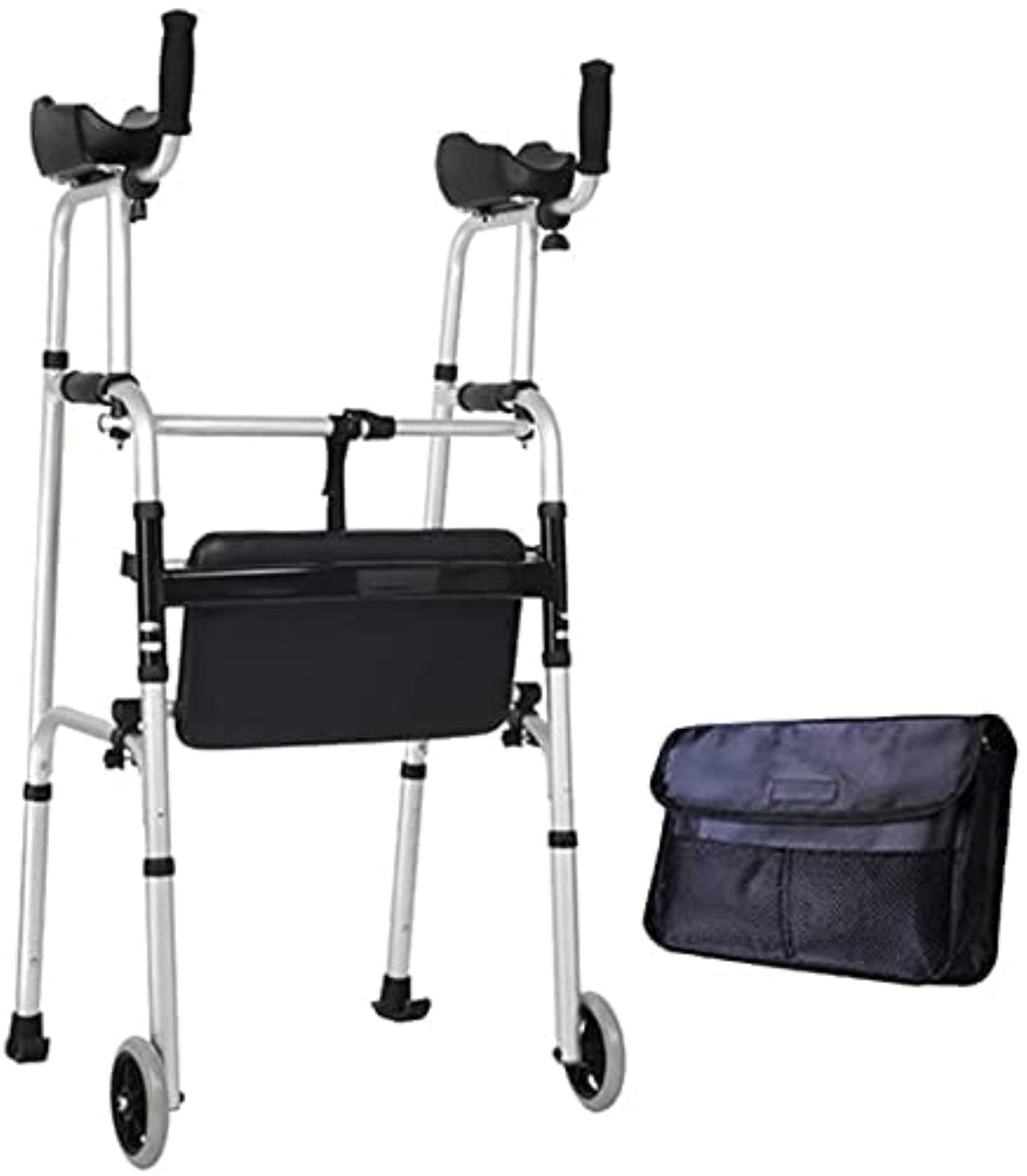 Rollator Walkerility Gehhilfe für Erwachsene, ältere Menschen, Standard-Walker, kompakte Auslösung, 158,8 kg, faltbarer Gehhilfe, Sehnsucht nach Vorwärtslauf