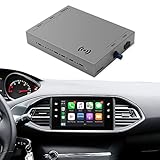 ISUDAR Wireless Carplay Retrofit Decoder Kit für Peugeot & Citroen Picasso DS4 DS3 308 508 208 2008 C4, Unterstützt Android Auto Module Box Mirror Link Navigation Audio Video USB Camera (Smeg & MRN)