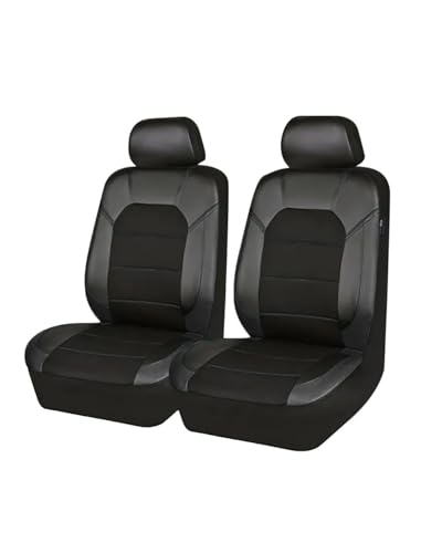 FQYYWL syshi 9-teiliger Anzug Für 5-Sitzer-Autos LKWs Autositzbezug Universelles PU-Leder-Autositzkissen Vorder- Und Rücksitz Vollständiger Schutz Sitzpolster(Black 01)