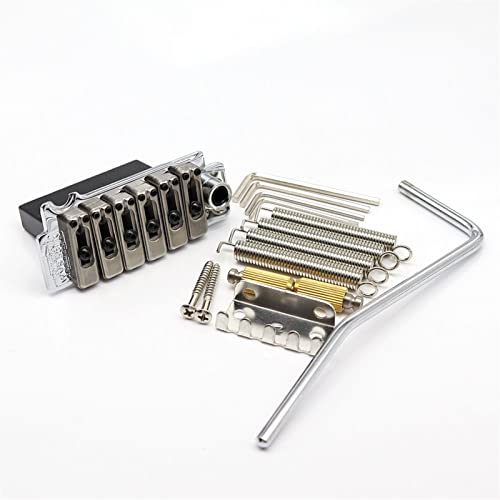 1Set Guitar BridgetRemolo Bridge Mit Edelstahlsätteln Für Stecken Elektrische Gitarre Gitarrebrücke(1set Chrome)