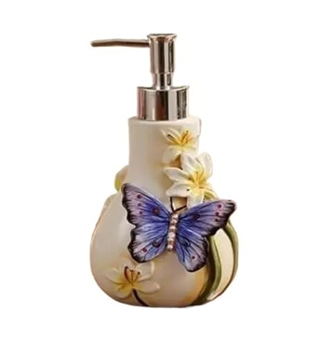 Badezimmer Set Badezimmerzubehör Schmetterling Badezimmer-Waschset Mundwasserbecher Seifenschale Zahnbürstenhalter Lotionflasche Haushaltstoilettenartikel Badezimmer Set Akazie(Lotion bottle 1pcs)