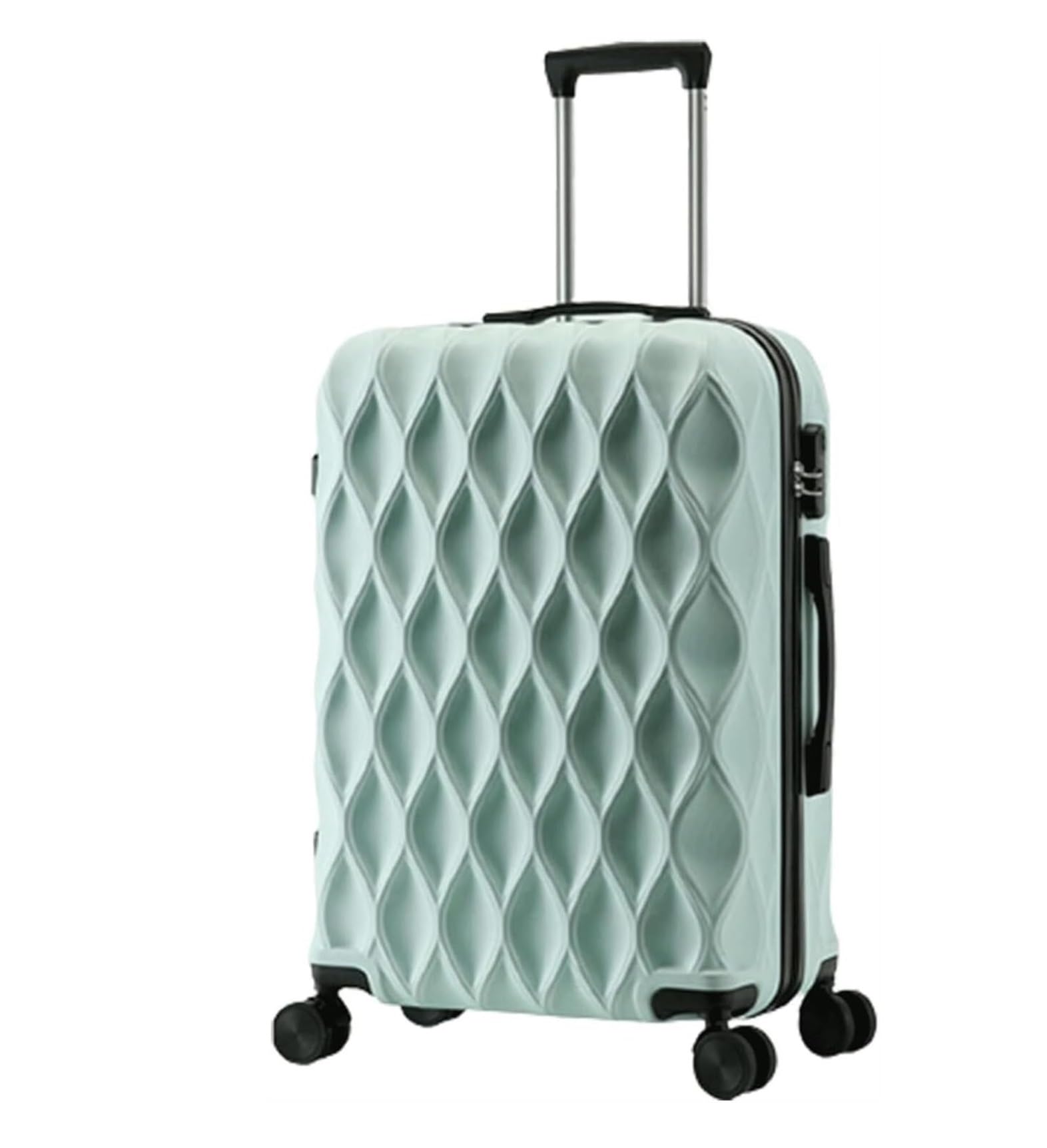 Habrur Rollkoffer Koffer Trolley Koffer Mit Rollen, Passwort-Handgepäck, Großer Aufbewahrungskoffer Koffer Gepäck Reisekoffer (Color : Grün, Size : 24 in)