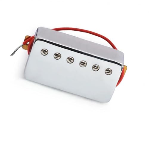 E-Gitarre Pickup Neck Bridge Pickup Für E-Gitarre Brass Cover Guitarra Pickup e gitarren tonabnehmer (Color : Silver Neck)