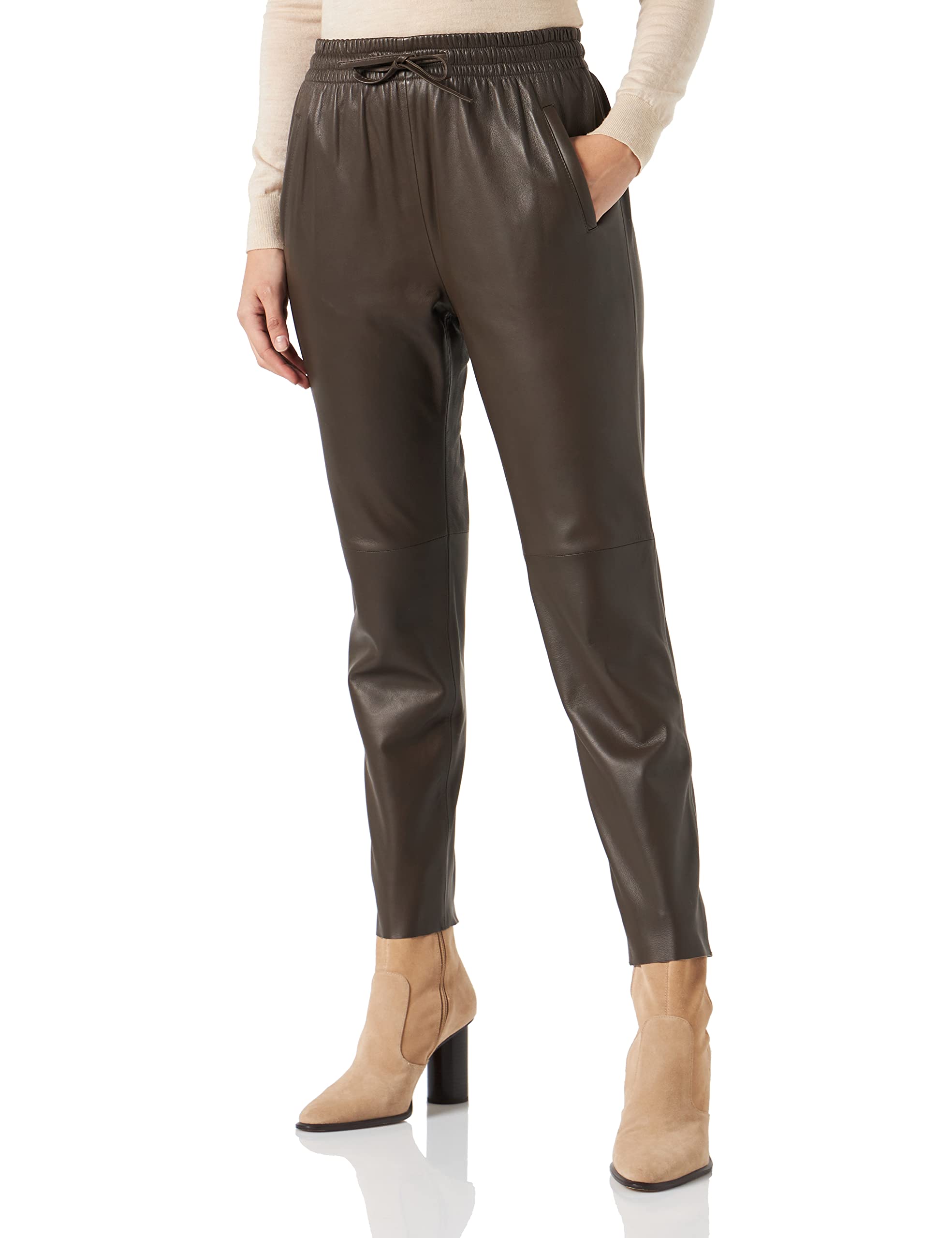 Oakwood Damen Geschenk Klassische Hose, braun, M