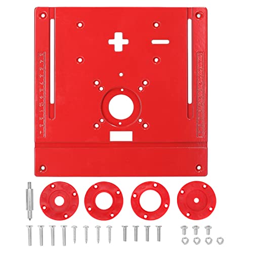 Router Tisch Einsatzplatte Gravurplatte W/4 Ringe Befestigungsschrauben Holzbearbeitungslehre