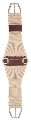 Weaver Leather 100% Mohair 27 Strand Roper Cinch mit Jeremiah Watt Hardware, Natur, 28-Inch