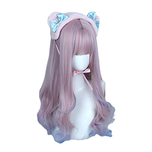 Cartoon Bär Ohr Form Stirnbänder Make-Up Dusche Haarband mit Schleife Haar Zubehör Cosplay Kopfschmuck Foto Requisiten (Color : PK)