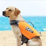 ThinkMax Hundeschwimmweste Tuch Haustier Schwimmweste mit Rettungsgriff Verstellbare Hundeschwimmweste für Hunde