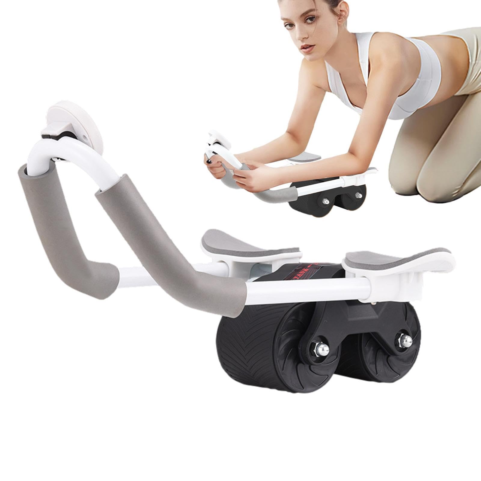 Bauchrad, Neues Abs Roller Rad, Rebound Bauchrad, Automatischer Rebound Ab Roller mit Ellenbogenstütze, Anfängerfreundliches Fitnessgerät, Leises Übungsrad für Workout Training