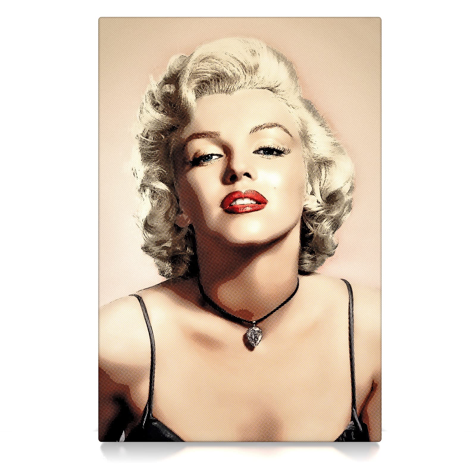 Marilyn Monroe Popart - Leinwand Bild - Film Wandbild aufhängefertig Kunst Druck Bilder Wand Deko Modern Art XXL Wohnzimmer (60 x 40 cm, Leinwand)